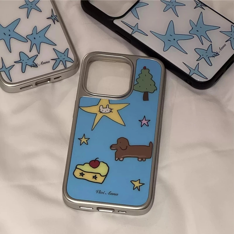Phone Cases Y2K - Ins Niche Creative Blue Star Puppy