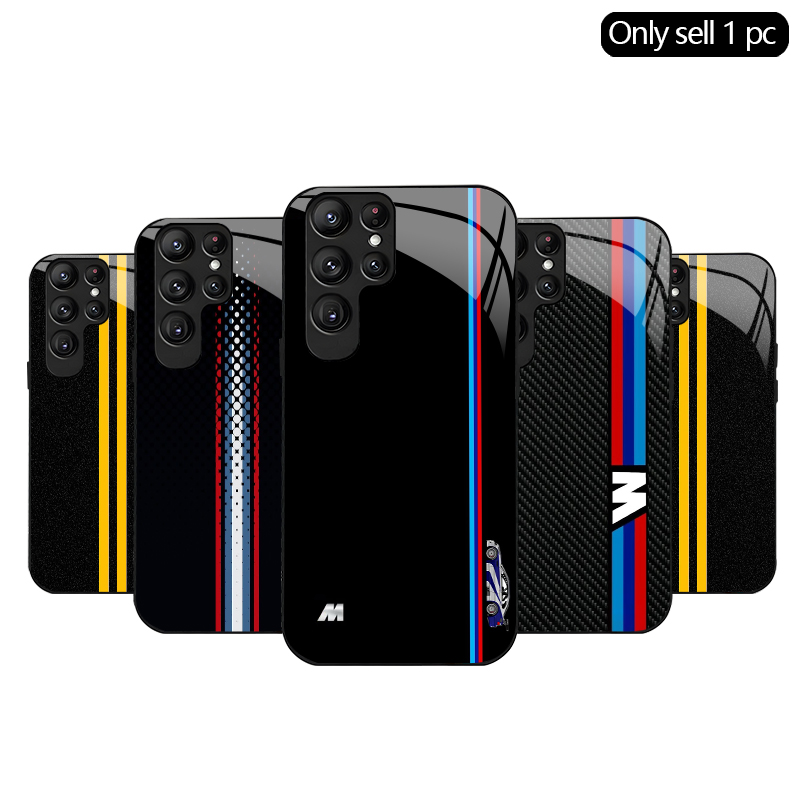 Phone Cases Yellow - 2D Dual Yellow Road Pattern Tempered