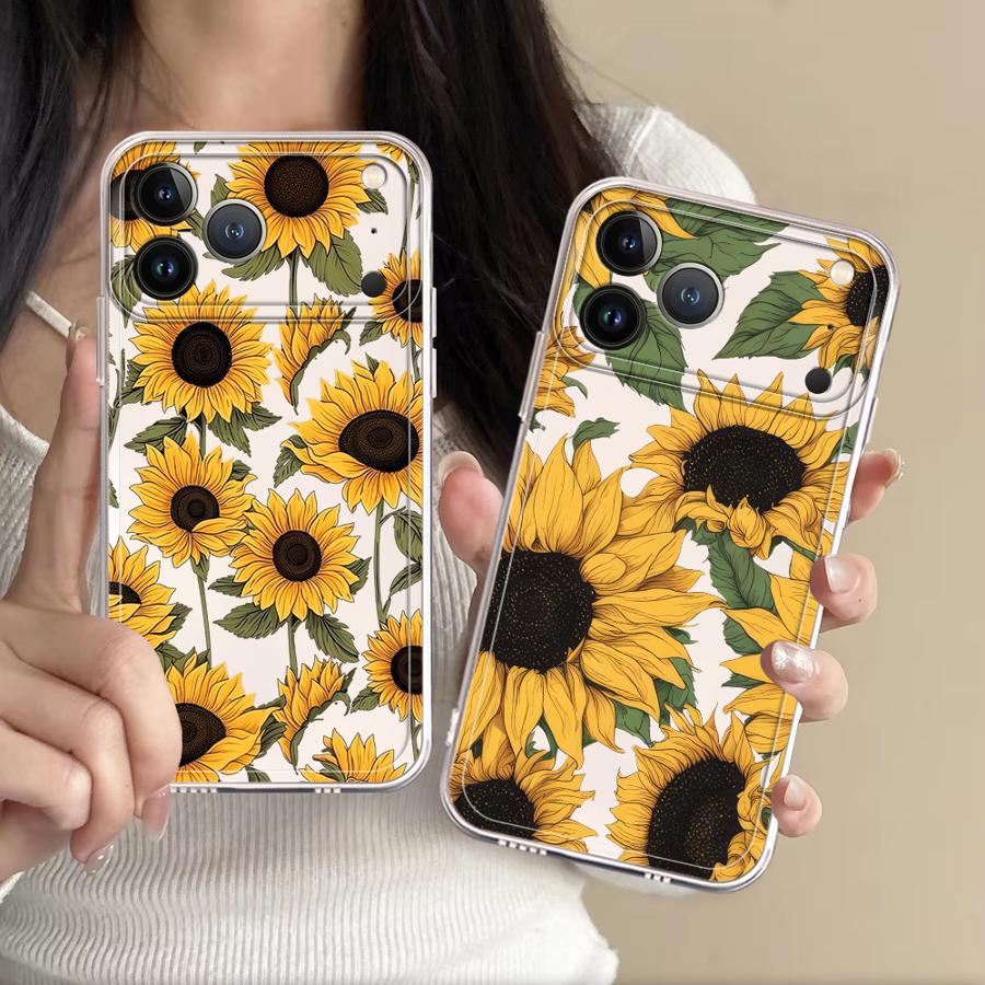 Phone Cases Cute Iphone 14 - Cute Sunflower Pattern Case for Apple