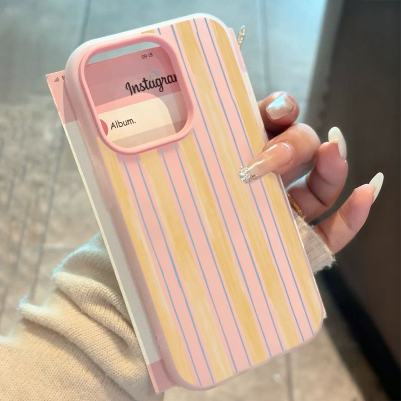 Phone Cases Yellow - Stylish Yellow Striped Phone Case For