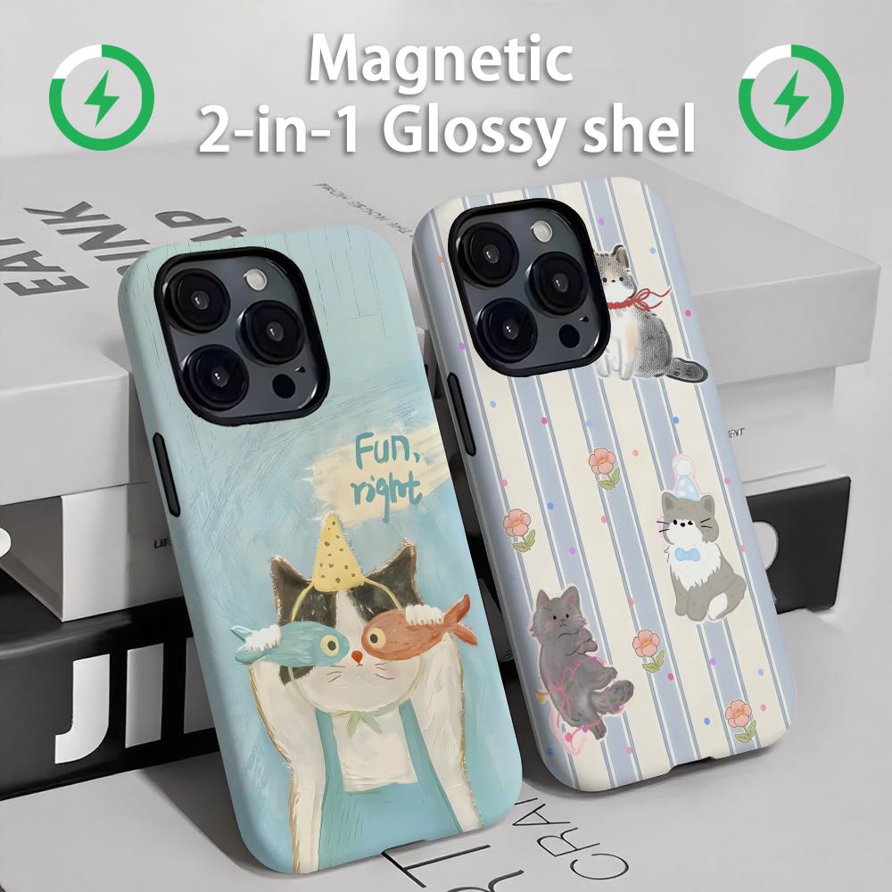 Phone Cases Cute Iphone 14 - Cute cats and dogs Phone Case