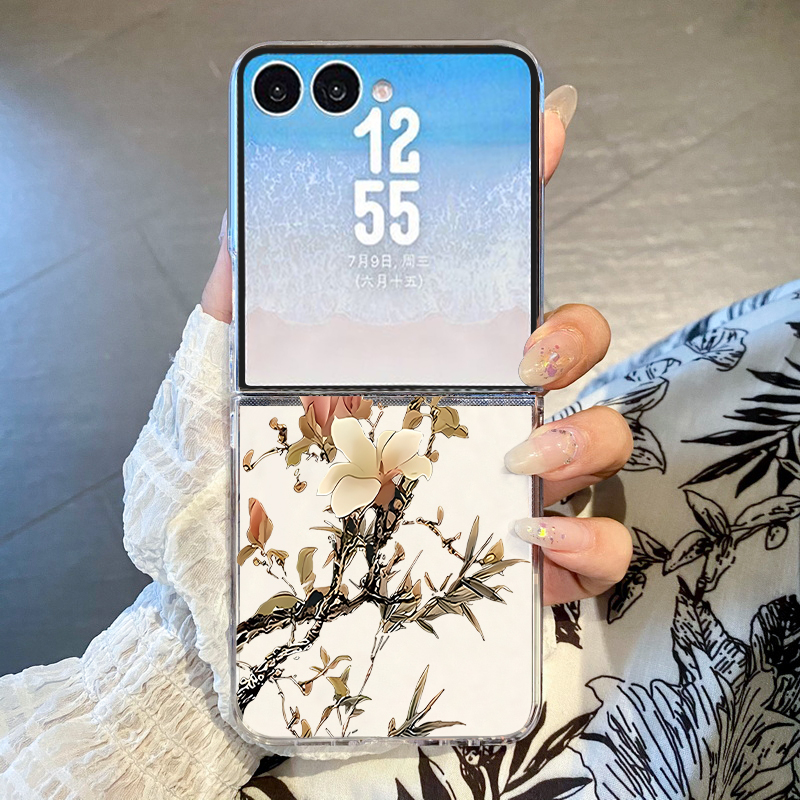 Phone Cases Z Fold 4 - Magnolia Flower Printed Phone Case For