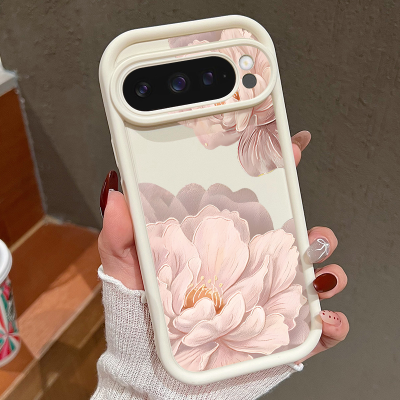 Phone Cases Google Pixel 7 - Pink Flowers Patterned Soft TPU Phone