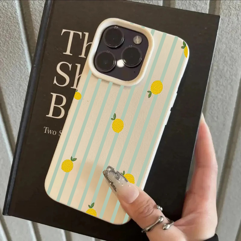 Phone Cases Cute Iphone 14 - Shockproof Cute Lemon Pattern Silicone Phone