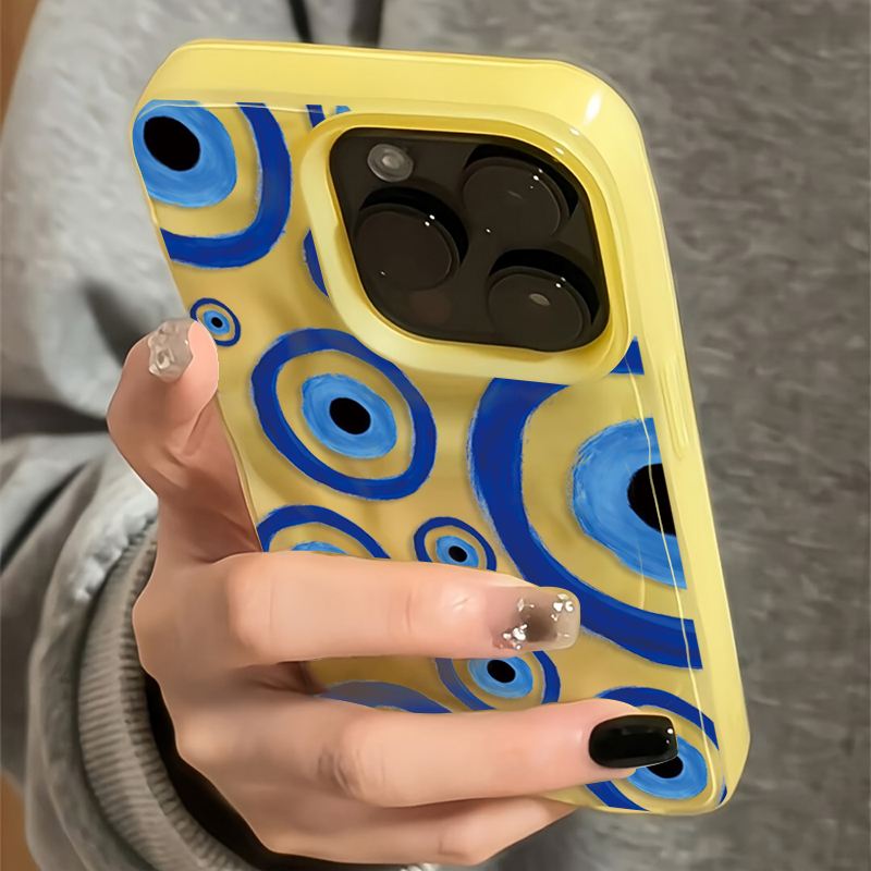 Retro Blue Eye Design TPU Phon - огляд і ціна Phone Cases Yellow