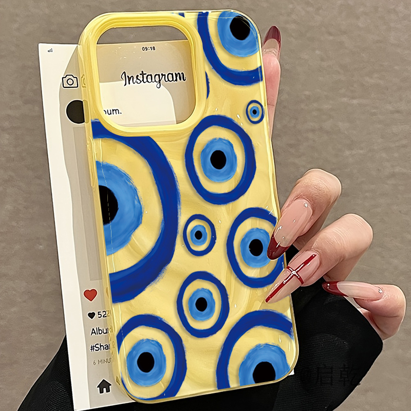 Retro Blue Eye Design TPU Phon - огляд і ціна Phone Cases Yellow