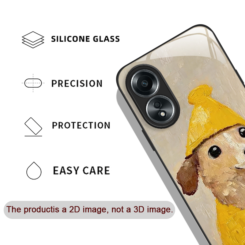 Oil Painting Yellow Dog Black  - огляд і ціна Phone Cases Yellow