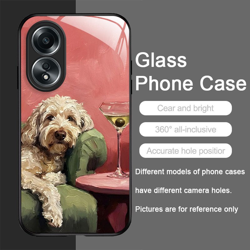 Oil Painting Yellow Dog Black  - огляд і ціна Phone Cases Yellow
