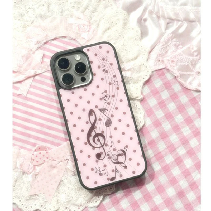Korean ins Pink Brown Polka Do - огляд і ціна Phone Cases Y2K