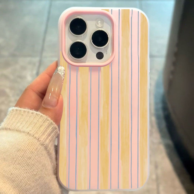 Stylish Yellow Striped Phone C - огляд і ціна Phone Cases Yellow