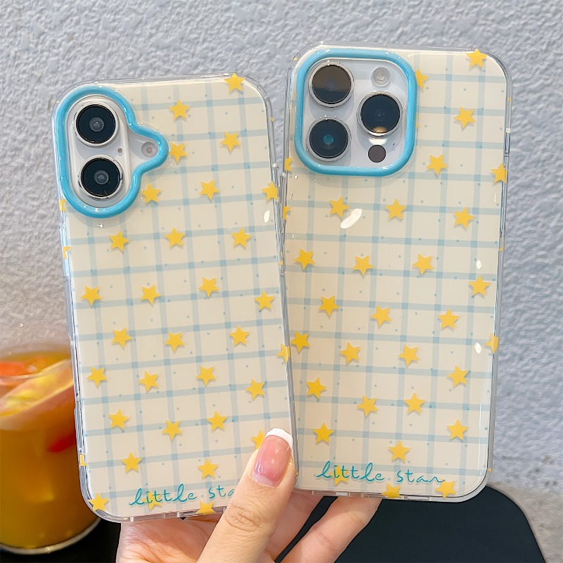 Yellow Star Checkered Pattern  - огляд і ціна Phone Cases Yellow