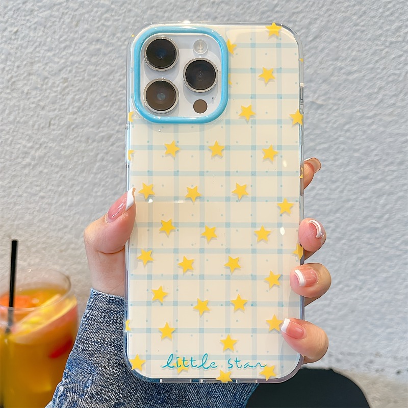 Yellow Star Checkered Pattern  - огляд і ціна Phone Cases Yellow