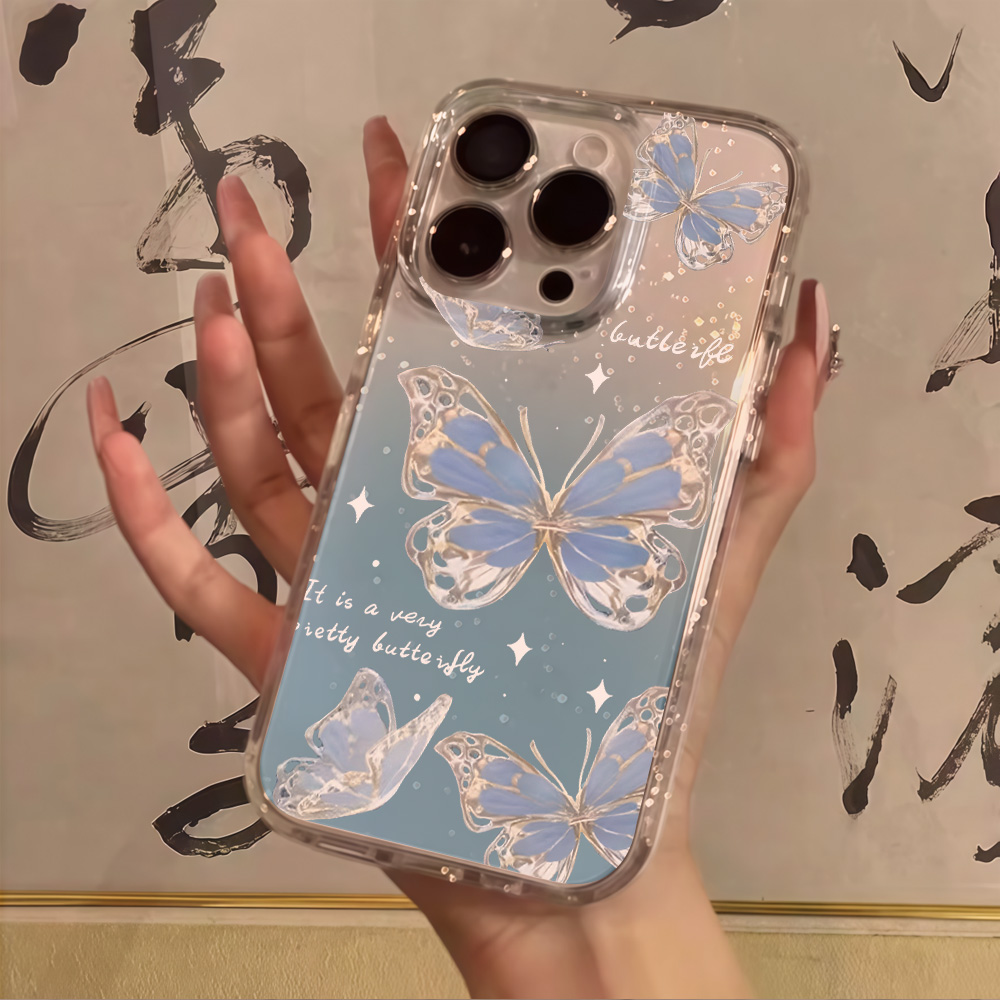 Luxury Blue Butterfly Clear Gl - огляд і ціна Phone Cases Classy