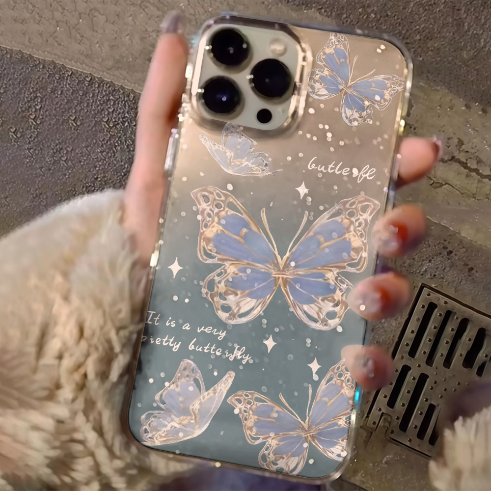 Luxury Blue Butterfly Clear Gl - огляд і ціна Phone Cases Classy
