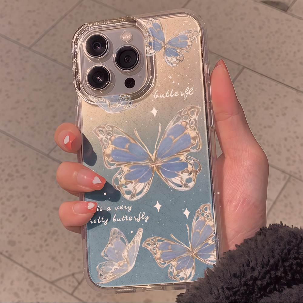 Luxury Blue Butterfly Clear Gl - огляд і ціна Phone Cases Classy