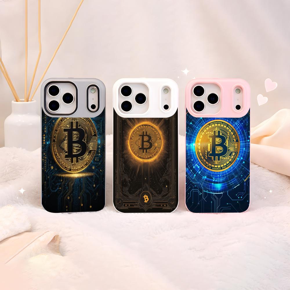 crypto theme Bitcoin Phone Cas - огляд і ціна Phone Cases Yellow