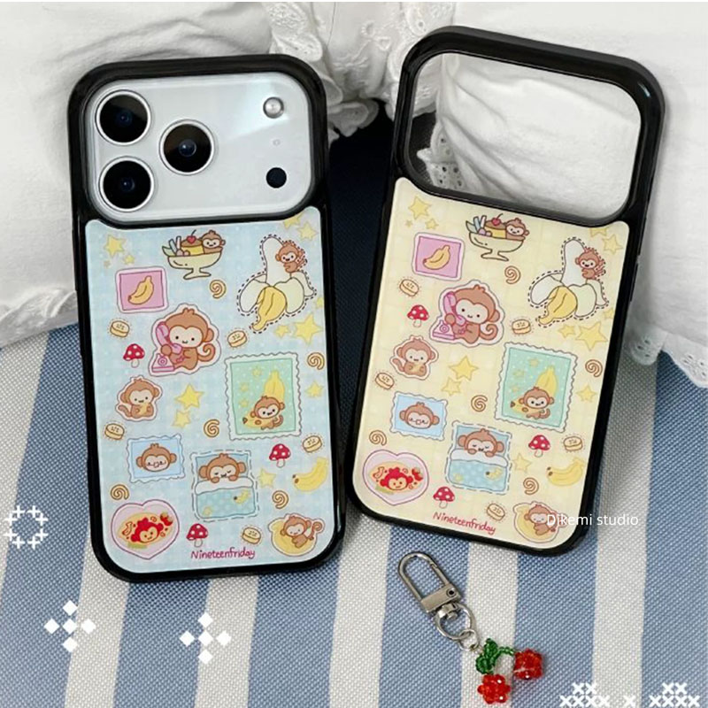 Korean Ins Blue Yellow Monkey  - огляд і ціна Phone Cases Yellow