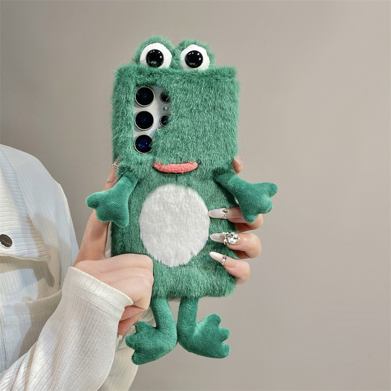 Plush Frog Phone Case, Cute Gr - огляд і ціна Phone Cases For Samsung Galaxy