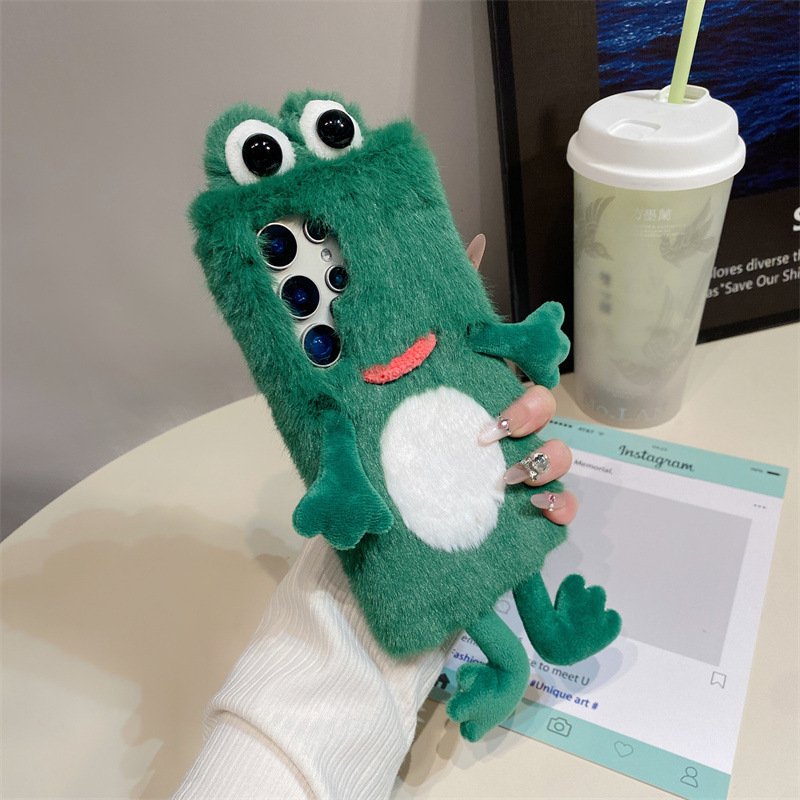 Plush Frog Phone Case, Cute Gr - огляд і ціна Phone Cases For Samsung Galaxy